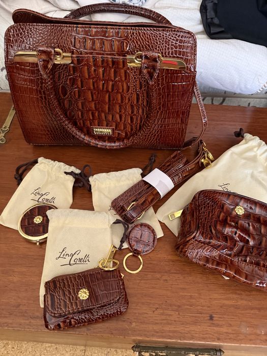 Conjunto mala castanha nova