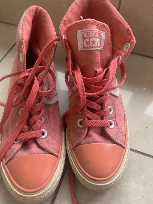 Converse sportowe buty, trampki za kostkę, różowe r. 36