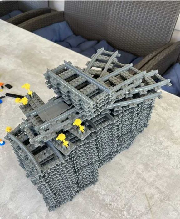 Рельсы Lego City оригинал, стрелки для железной дороги, поезд Лего