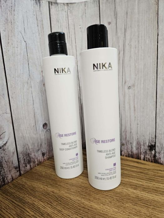 Profesjonalny zestaw luksusowy Nika Age Restore 2x250ml | Szampon + Odżywka