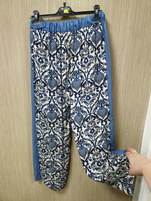 Spodnie jeans cienki, szwedy r. Uni Italy, wzory !!!
