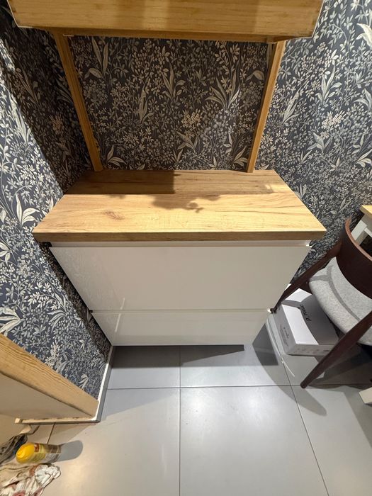 Szafa niska z szufladami Ikea Metod biały połysk  80x37cm