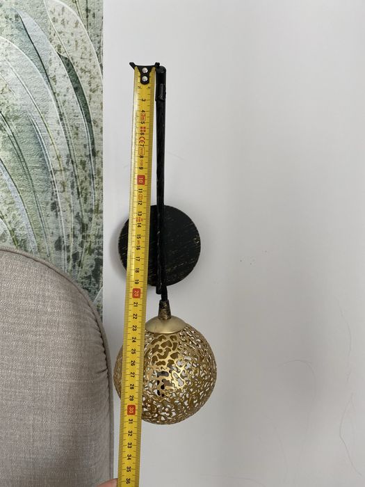 2 lampy kinkiety orientalne Lucande Zale czarny zloty