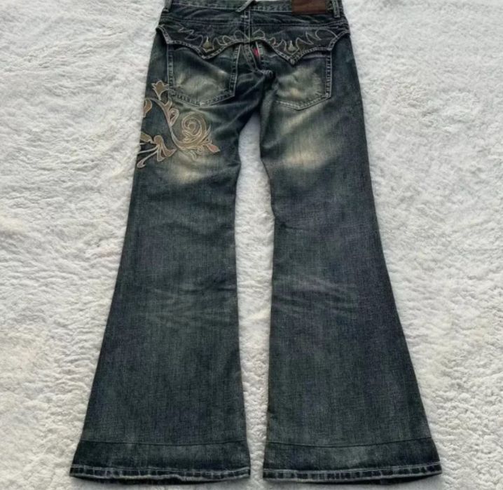 Джинси кльош Клеш джинси з візерунком