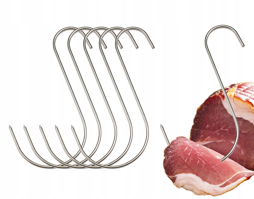 Hak Wędzarniczy Super Smoke typu "S" do mięs wędlin 3mm 15cm Premium