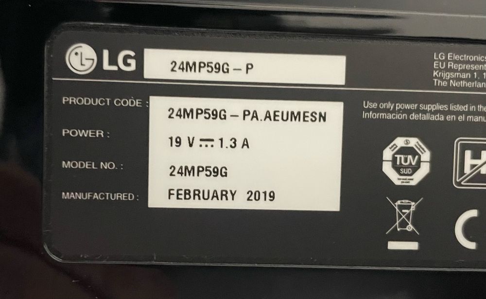 Monitor Gaming LG 24MP59G-P (24'' - 1 ms - 75 Hz - FreeSync)