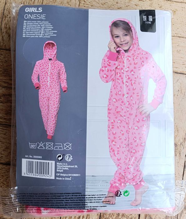 piżama pajac kombinezon polar onesie 122/128 7/8 ans