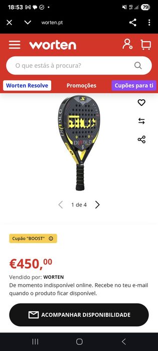 Raquete de Padel SIUX Diablo Revolution 12K