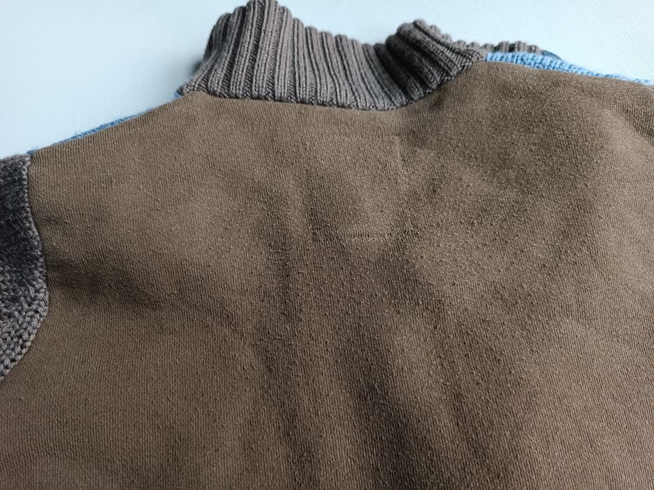 Petit Bateau sweter 8 lat 100% wełna brązowy