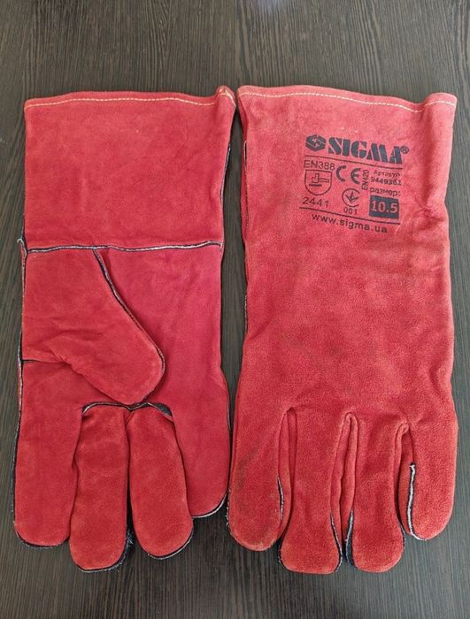 Рабочие Перчатки краги рукавицы сварочные перчатки