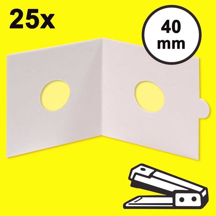 Importa - 100x duże Holdery XL na zszywki o średnicy 40mm (nowe)