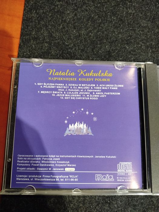 Natalia Kukulska najpiękniejsze kolędy Roja płyta CD 1994r