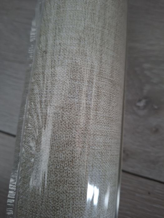 Tapeta Caselio 6852 19 80 beżowa imitująca len
