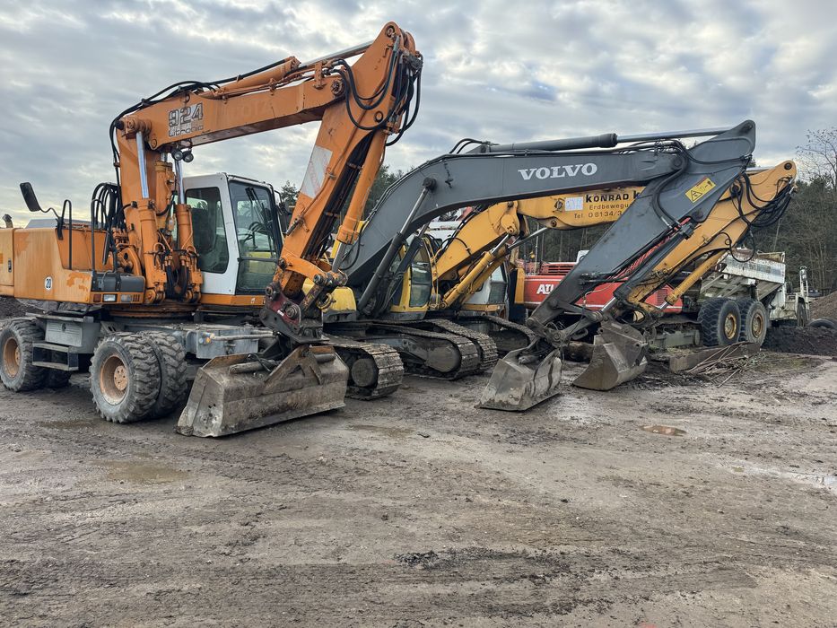 Wynajem koparki minikoparki Walec Zwyżka  Wywrotka Koparka Spychacz