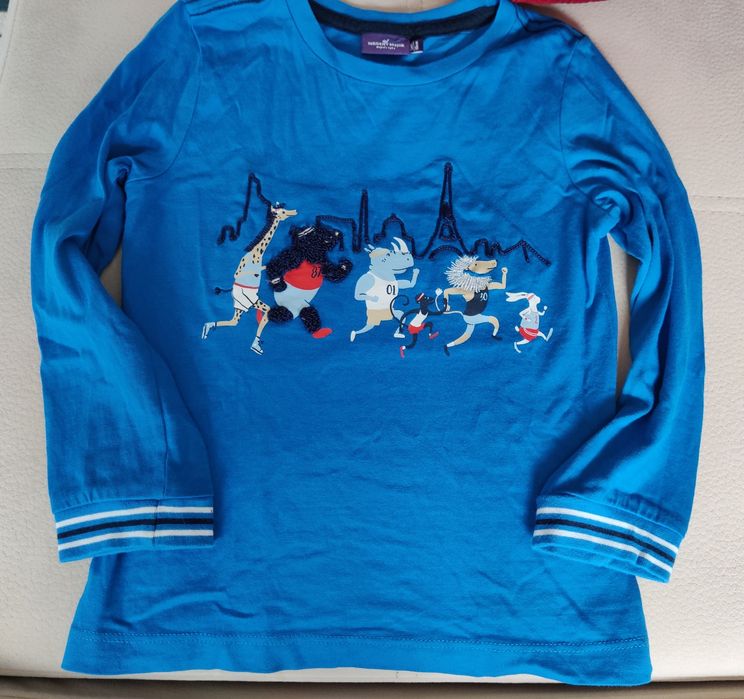 T-shirt, manga comprida, azul, Paris, Sergent Major, 5 anos, 110 cm