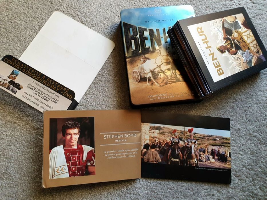 Ben-Hur 3bluray + 2dvd + 1cd music audio