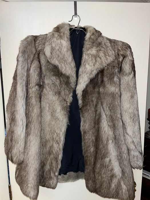 Casaco de pele de lobo verdadeiro