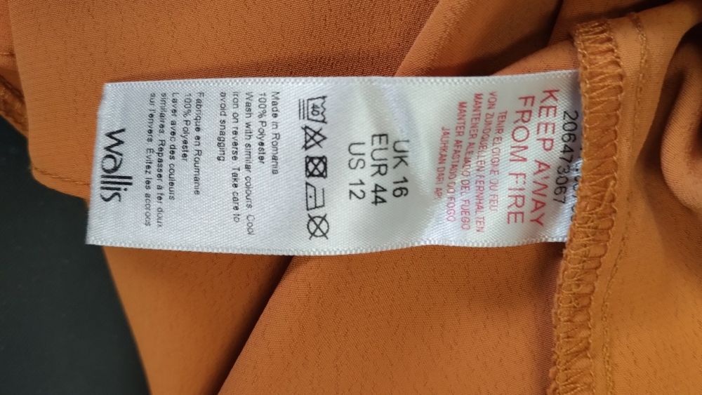 Musztarda bluzka damska firmy Wallis rozmiar 16