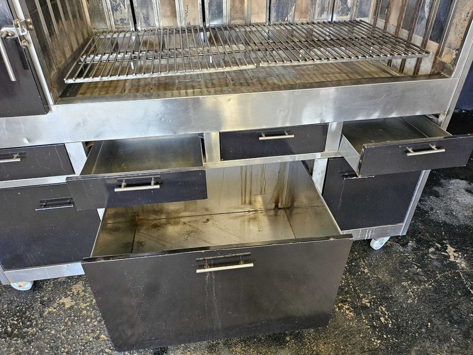 Grelhador a carvão com grelhas ajustáveis Ecogrill