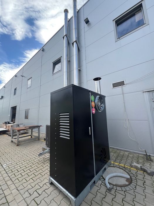 Generator/ nagrzewnica powietrza zasilana pelletem, ogrzewanie hali