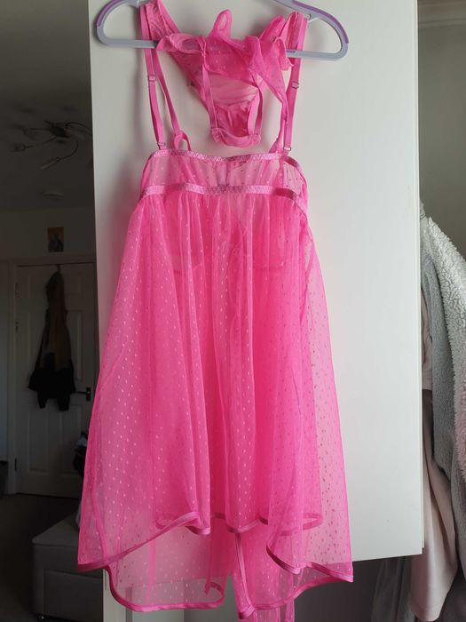 Nowa sexi Rózowa halka+majtki victoria secret