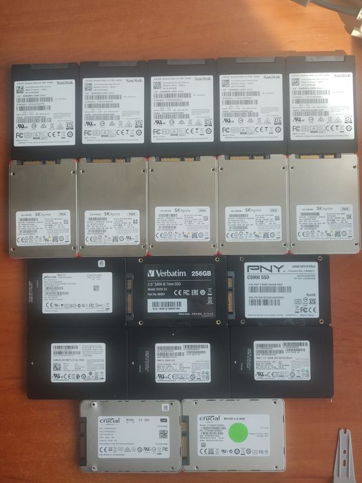Швидкісні SSD 2,5"/M.2 120Gb до 1Tb Samsung Kingston і ін