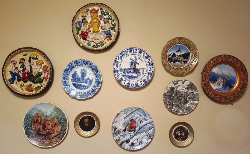Дешево винтажная коллекция настенных декоративных фарфоровых тарелок
