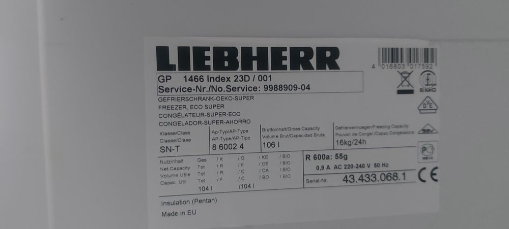 Морозильна камера LIEBHERR GP1466