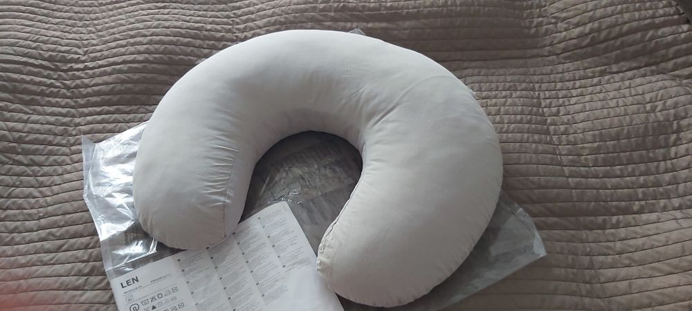 Poduszka, rogal do karmienia Ikea LEN, dwie poszewki