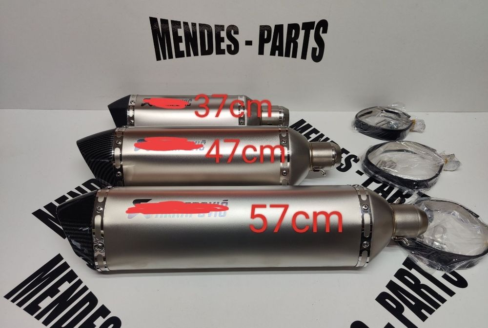 Ponteira de moto tipo akrapovic 57cm