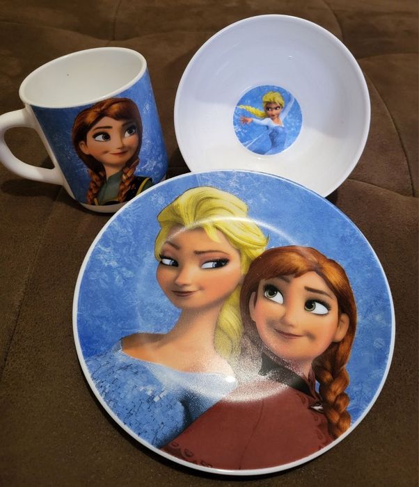 Новий набір дитячий склокераміка 3-пр Ельза