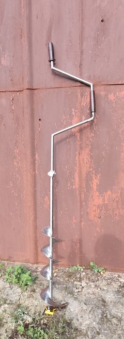 Ледобур, бур для зимней рыбалки, нержавеющая сталь