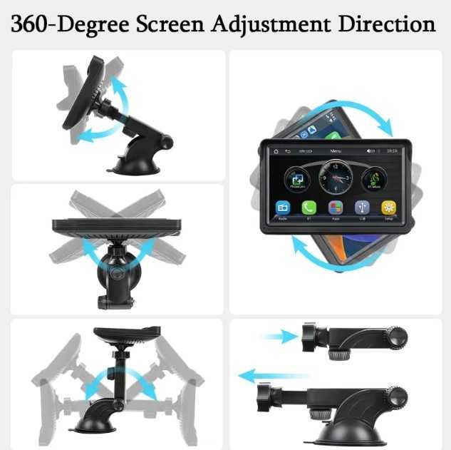 Multimédia 7" Carplay, Android Auto, Ecrã Tátil,  Camara Traseira