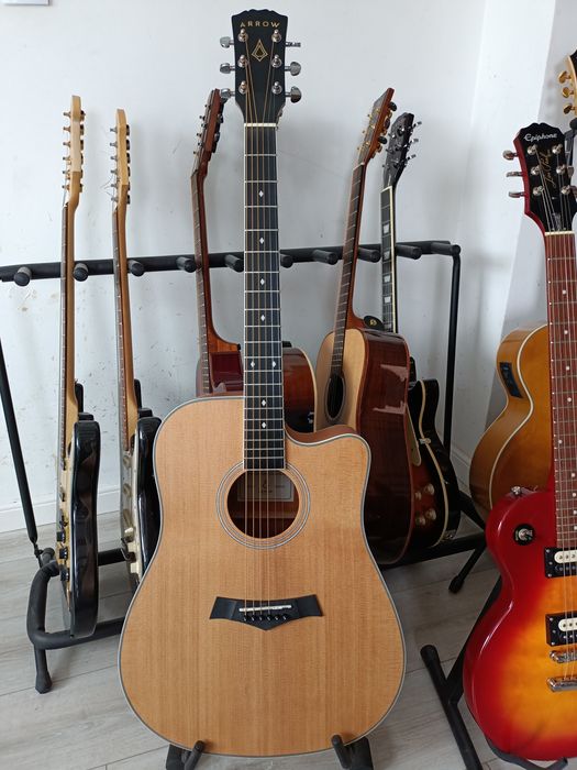 Gitara Elektroakustyczna Arrow Silver CE Lity Świerk-Wyprzedaż/Okazja