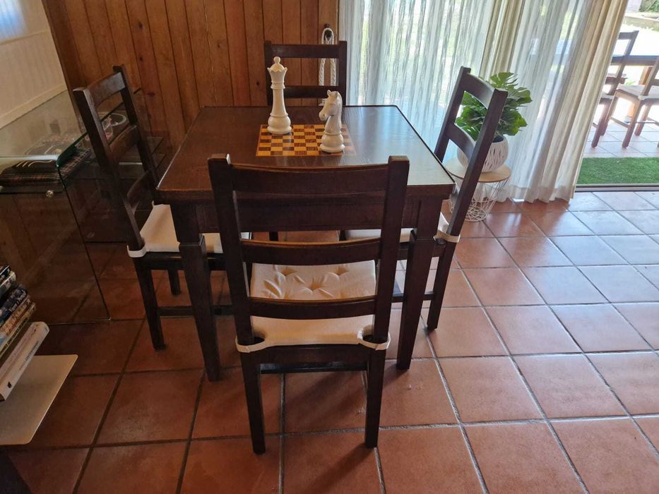 Conjunto de mobiliário de sala rústico