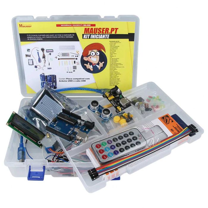 Mauser Kit de desenvolvimento e iniciação electrónica Arduino UNO Rev3