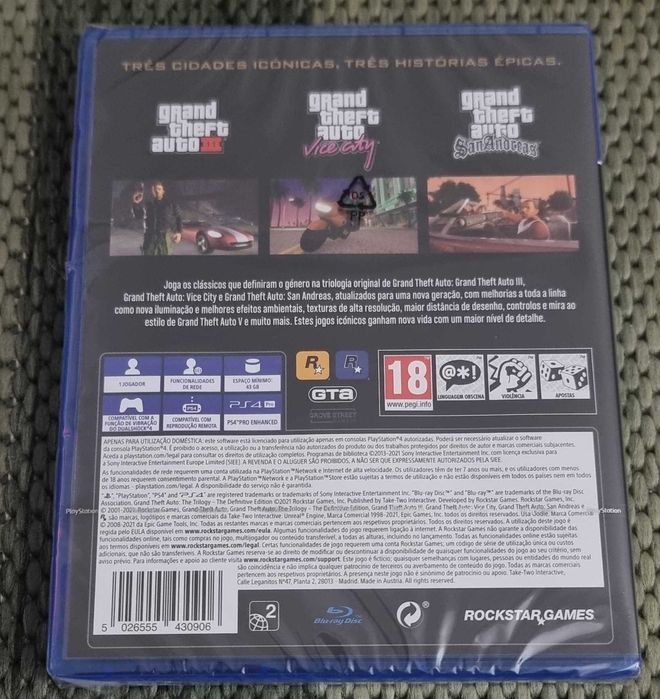 GTA The Trilogy Definitive Edition PS4 - NOVO / SELADO