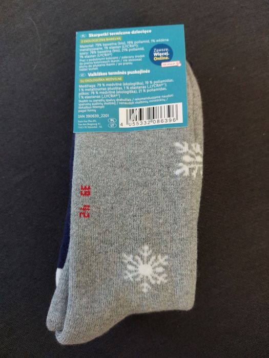 Świąteczne skarpetki termiczne roz. 39-42