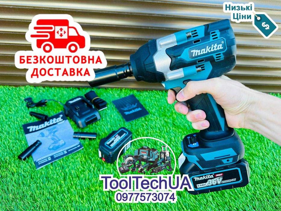 Безщітковий Ударний Акумуляторний Makita DTW850 BL З регулятором 36В