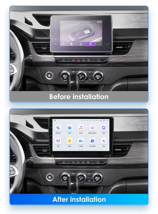 Rádio Android Renault Kangoo (2019 a 2025) 2/32GB Carplay GPS wifi BT