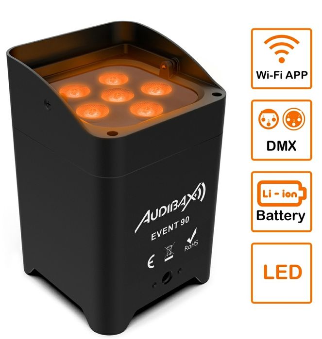 Kit Iluminação LED RGBW sem Fios para Eventos DJs Casamentos
