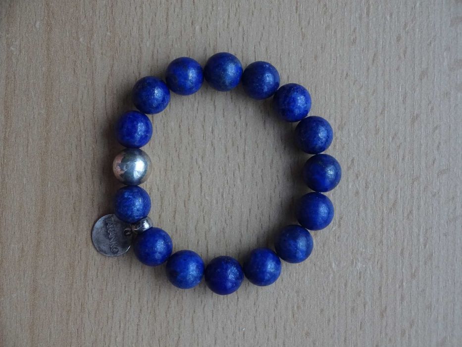 Taranko bransoleta z granatowych kamieni