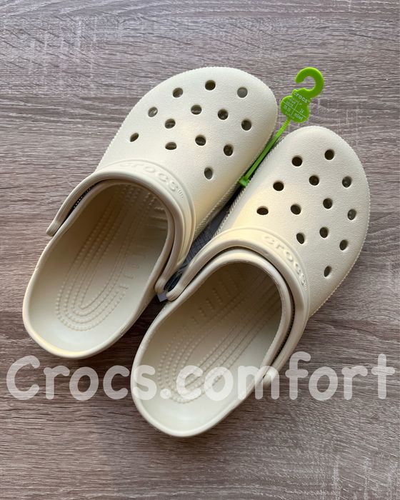 Крокси бежеві класичні жіночі , crocs classic bone 36-41