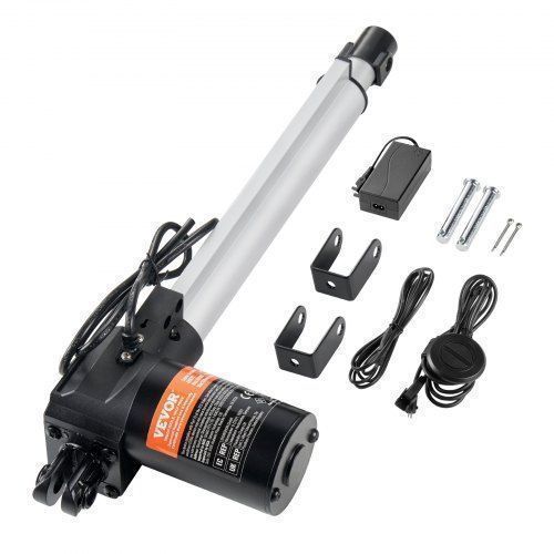Zestaw siłowników liniowych vevor 24v 250mm 25mm s 1000n ip44 zasilacz
