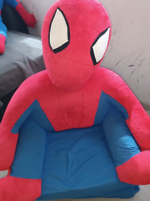 Fotelik pluszowy rozkładany Pufa leżanka Spiderman