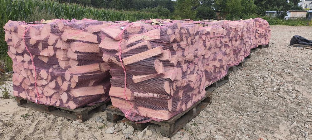 Drewno opałowe kominkowe Grab Dąb na palecie Dostawa WINDA HDS
