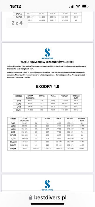 Scubapro exodry 3xl suchy skafander idealny