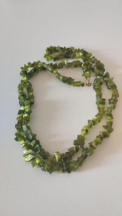 Вінтажні буси кримський агат самоцвіт натуральне каміння