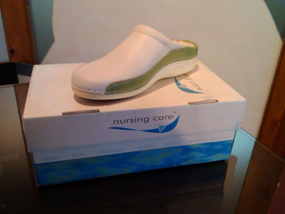 Soca Hosp. Branco/Verde Tam 36 - Novo