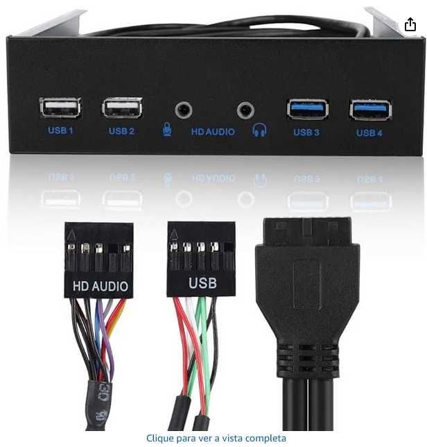 painel frontal HD USB 3.0